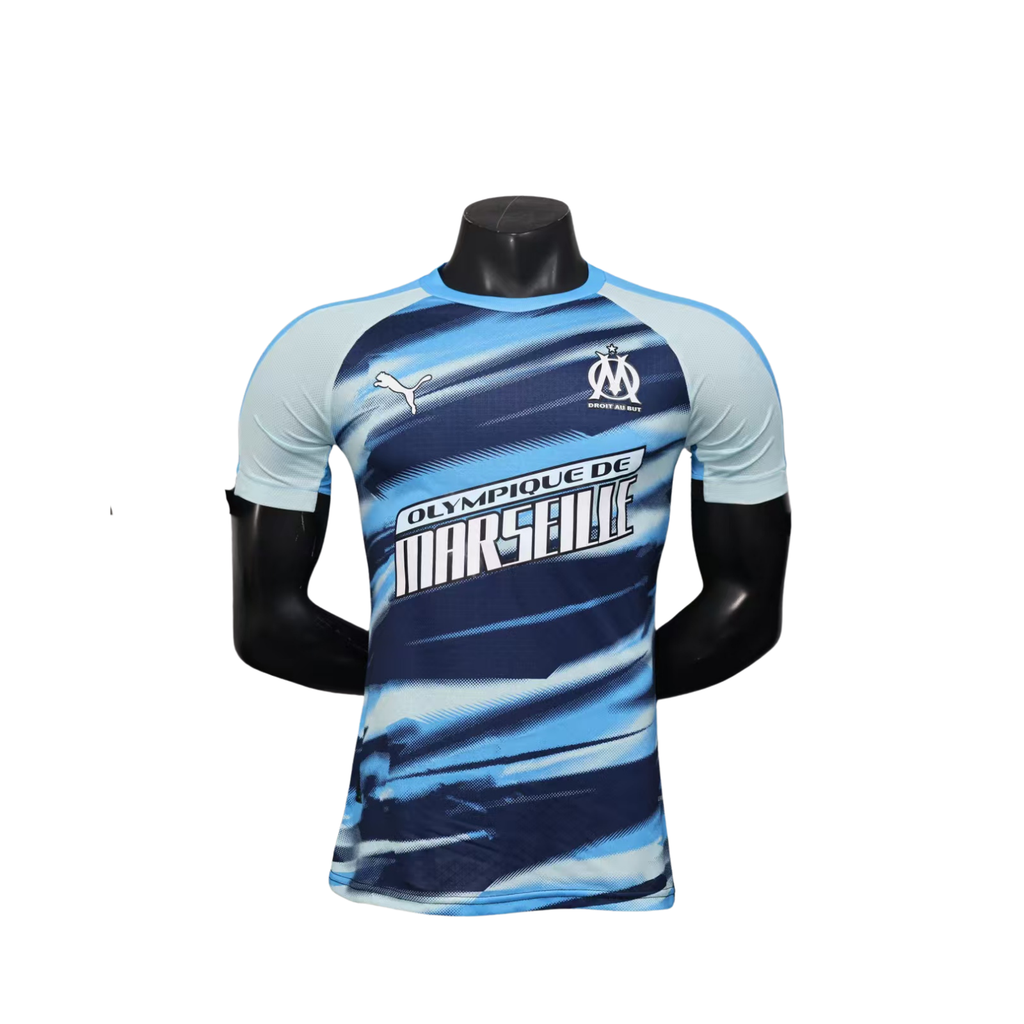Maglia Allenamento Pre-match Marsiglia Blu 2025/26 - Player Version