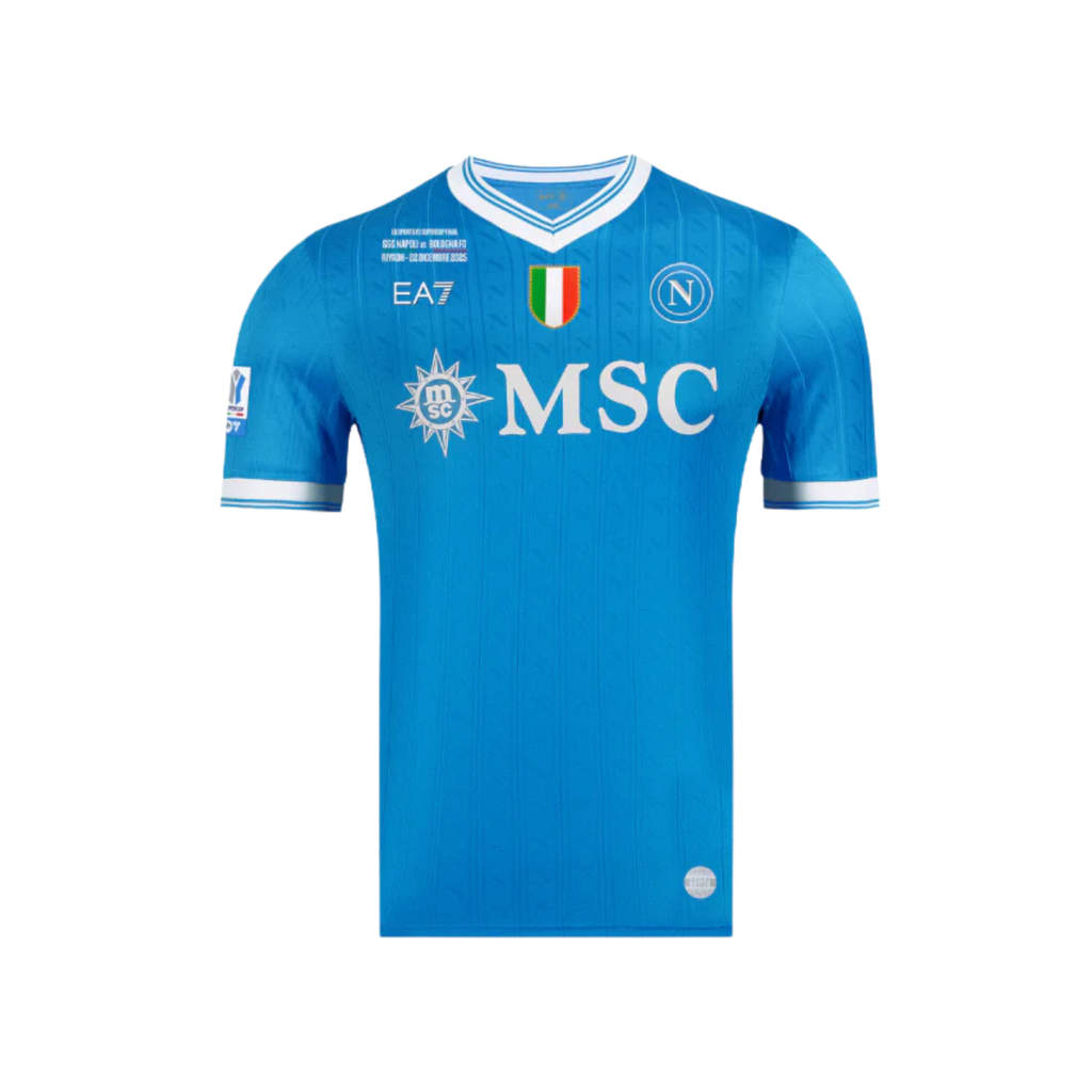 Maglia Napoli Finale Supercoppa con Patch Incluse 2025/26