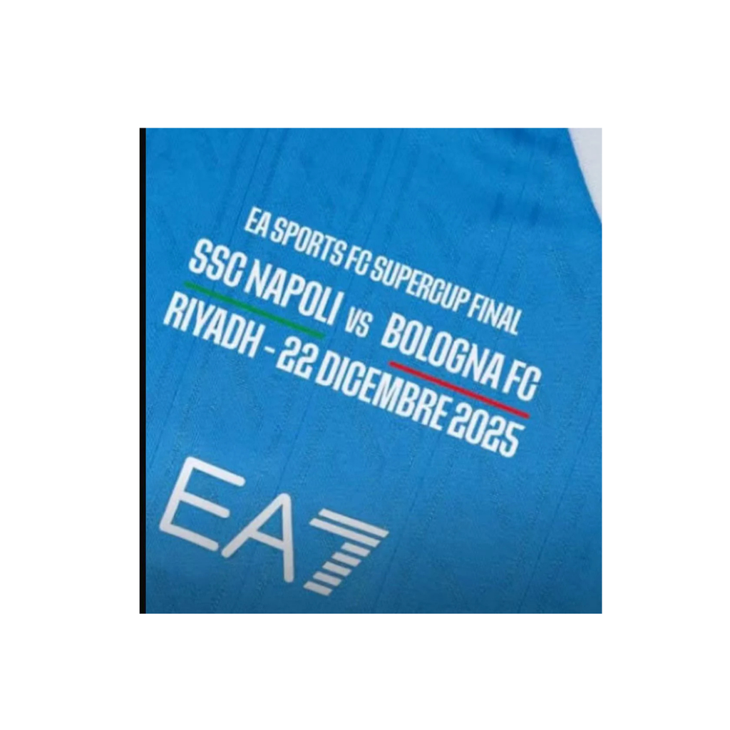 Maglia Napoli Finale Supercoppa con Patch Incluse 2025/26