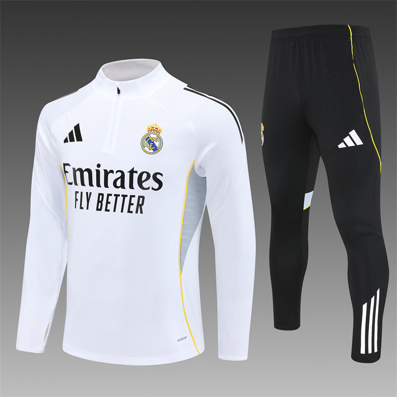 Tuta Real Madrid Bianco/Nera 2025/26