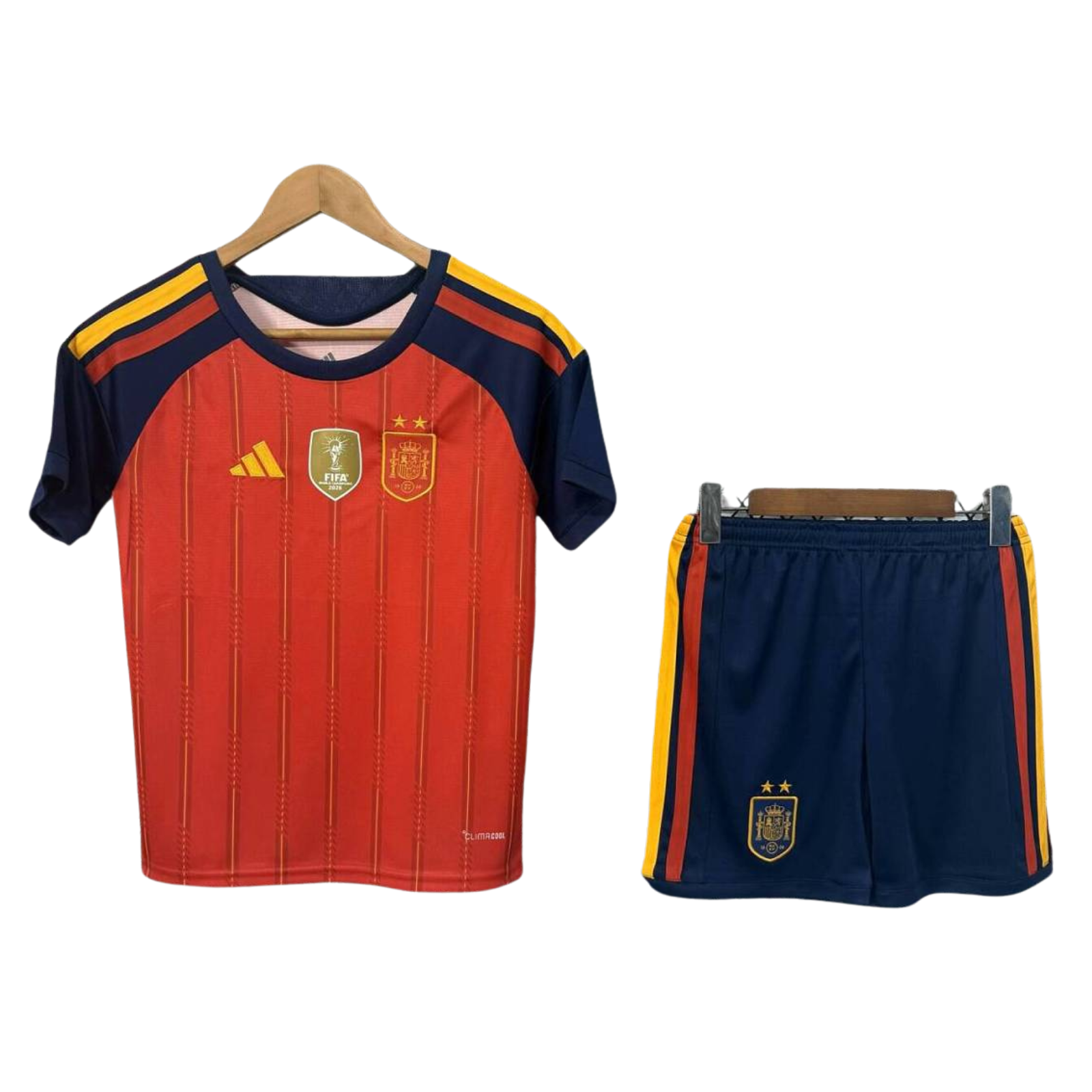 Completino Bambino Spagna Home 2026 - Patch Campioni del Mondo Inclusa