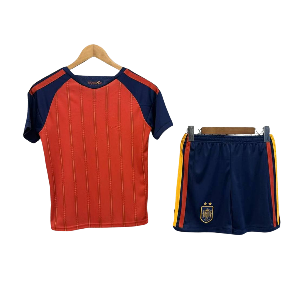 Completino Bambino Spagna Home 2026 - Patch Campioni del Mondo Inclusa